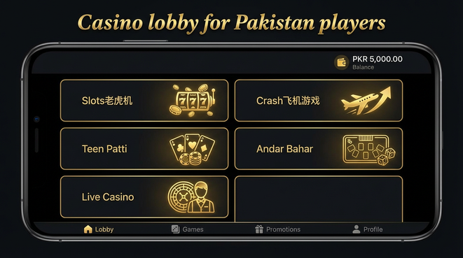 Lobby view of 3K Club Game for Pakistan users